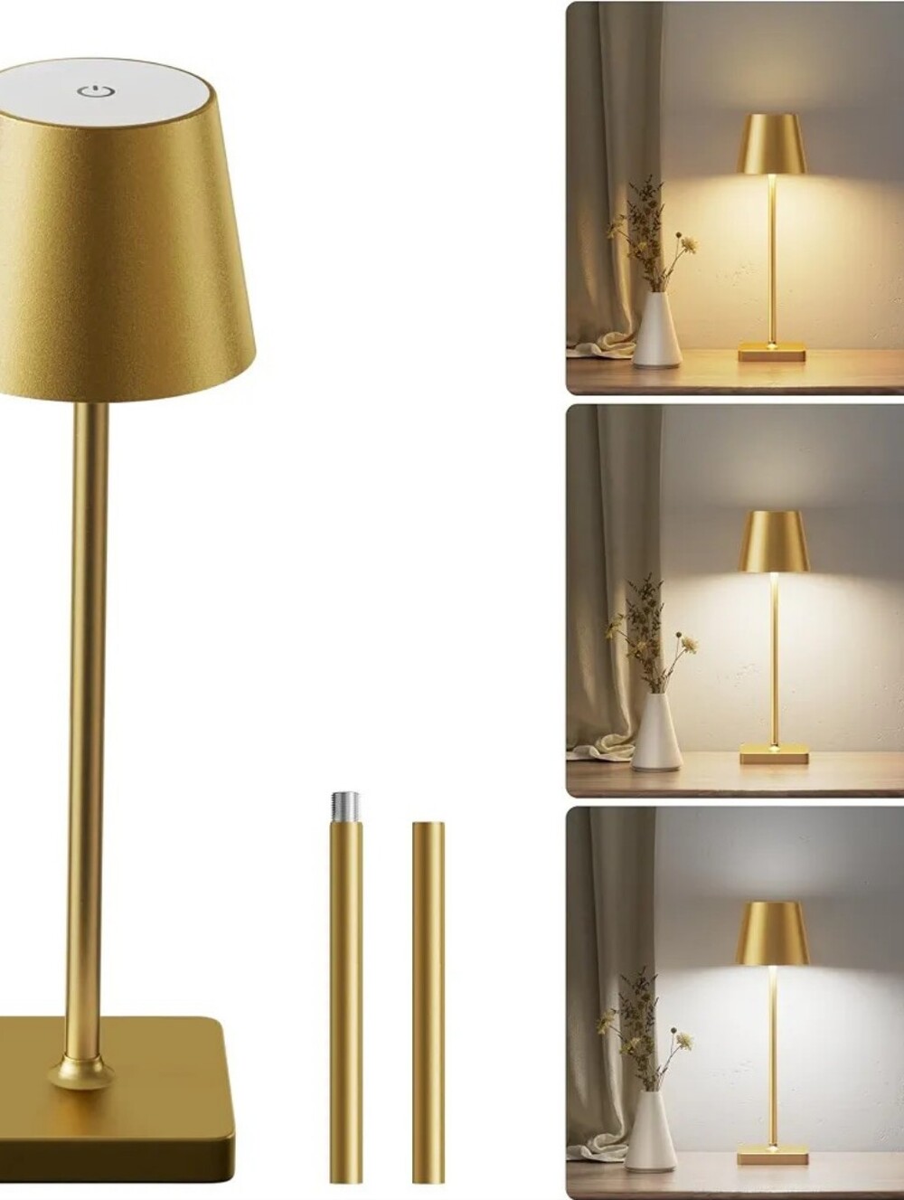 Set X2 Cordless Table Lamp Rechargeable LED Touch Lamps